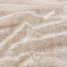 1pc Elegant Phoenix Tail Lace Chiffon Curtain, Suitable For Living Room, Kitchen And Home Decoration. - Cà phê nâu - Xem 5