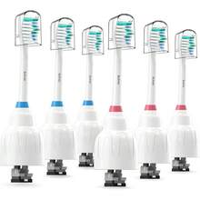 Replacement Brush Heads Compatible With Philips , Compatible With  E Series     And  Screw-On Electric Toothbrush, BN728, 8 Pack - 6 Count (Pack of 1) - 查看 1