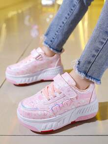 Patines en línea de calle de moda y frescos, ligeros y duraderos, transpirables, diseño desmontable, adecuados para 2 estilos, interior y exterior, para todas las estaciones - Rosa - Ver 8