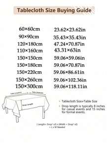 1件波西米亚风格桌布，防尘防水彩色面料，适用于厨房和餐厅装饰、节日派对和用餐、家居装饰、圣诞装饰 - 彩色 - 查看 6