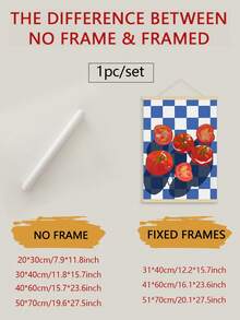 1张复古番茄美食艺术印刷海报，独特风格美食艺术印刷品，无框厨房墙面装饰，晚宴装饰 - 彩色 - 查看 4