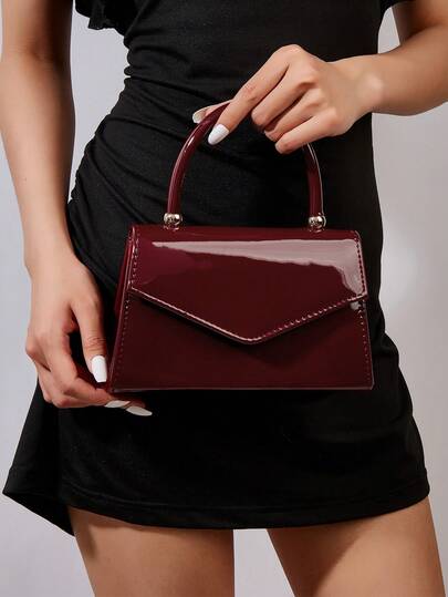 Fashionable Solid Color Mirror Handbag, Elegant Ladies' Business Bag, Suitable For Party Girls, College Students, Brides, Can Be Matched With Party Dresses, Wedding Gowns, Evening Gowns, Tight Skirts, Ideal For Weddings, Gatherings, Banquets, Parties, Balls, And The Best Gift For Women, Also A Great Choice For New Year.