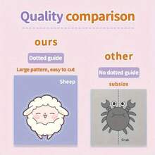 48/96 Paper Cut Art + 1 Plastic Small Scissors Cartoon Pattern Jigsaw Puzzle Daily Animal Living Supplies, Square, Birthday Gift. No Duplicates. School Supplies Art And Art Supplies (Random Styles)