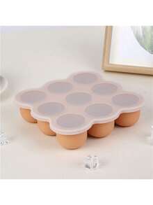 1PC Silicone Ice Cube Tray With Lid, Press Mold, Baby Food Container, 9-Grid Ice Mold - Multicolor - View 18