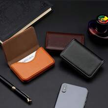 大容量休闲名片夹，仿皮荔枝纹卡包，可放银行卡/信用卡，可放学校用品，返校季