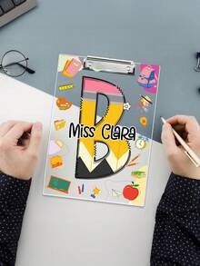 1 bảng kẹp giấy phong cách Preppy dành cho giáo viên, bảng kẹp giấy in tên giáo viên theo yêu cầu, quà tặng tri ân giáo viên, quà tặng nhân dịp tựu trường, quà tặng ngày đầu tiên đi học cho giáo viên. - Hồng - Xem 10