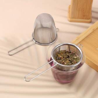 2 pièces Passoires en acier inoxydable, filtre à maille pour thés en vrac et épices, infuseur en métal durable convenant à différents types de tasses, accessoires de cuisine, idéal pour Noël