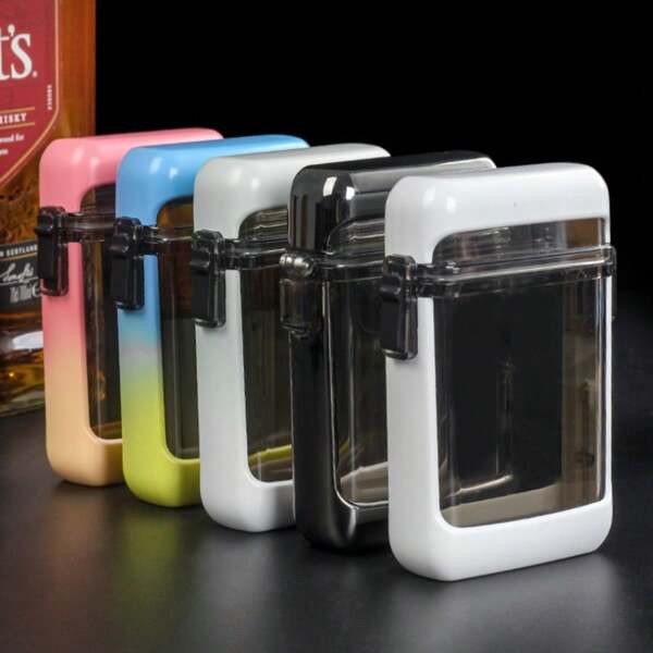 1pc Waterproof Cigarette Case With Hanging Rope, Holds 20 Sealed Cigarettes, Suitable For Hiking, Beach Travel, Swimming And Other Outdoor Activities. Fashionable Design Suitable For Men And Women, A Perfect Gift For Couples, Parents Or Siblings