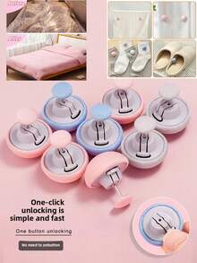 10pcs Multi-Color Convenient Quilt Holder, Convenient And Easy To Use, Practical For Duvet Covers, Anti Slip Buttons, Non Slip Sheets, Needle Free Safety Invisible, Suitable For Sofas, Bedrooms, Balconies,
