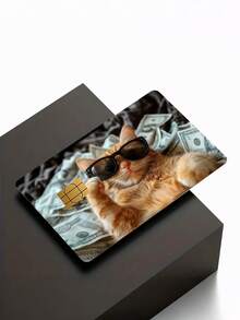 1 件招财猫信用卡装饰贴纸，太阳镜橙猫美元 PVC 卡创意个性化超薄防指纹保护皮套，品质卓越，耐刮擦，适合女性男性，小型芯片卡，银行卡，信用卡，交通卡，学生校园卡 DIY 装饰，最可爱宠物清单，宠物爱好者必买，返校，学校用品 - 彩色 - 查看 5