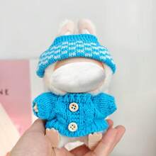 [仅服装] 17厘米 毛衣套装 - 毛绒玩偶钥匙扣吊坠配件适用于 针织毛衣和帽子套装（不含玩偶）