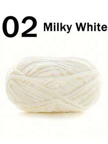 1/2 piezas de hilo de terciopelo suave, 50g/pieza, 60m/pieza, hilo grueso de punto a mano DIY, hilo Popsicle, hilo grueso de poliéster suave, adecuado para manualidades DIY, adecuado para tejer y ganchillo de bufandas, sombreros, zapatos, bolsos, cojines, muñecas, mantas, pantuflas, proyectos de ganchillo artesanal