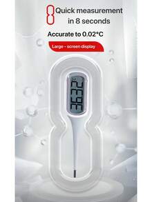 Household Large-Screen Electronic Thermometer With High Precision, Soft Tip For Armpit And Oral Use, And Backlight Function.