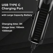 1/2pcs Men's Hair Clippers And Beard Trimmers Set, USB Rechargeable, Black, With Limit Comb Men's Beauty Kit, For Home Use, Father's Day Gift, Give Holiday Gifts