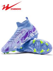 STARNOVO Men's Football/Soccer Cleats, TPU Studs Non-Slip Durable Outsole, Knitted Elastic Collar Comfortable Breathable Lining, Suitable For School Soccer Training/Youth World Cup Match, High Quality And Cost-Effective