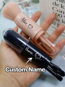 Custom Name Makeup Brush Set,Personalized Travel Makeup Brush Set,Customized Mini Makeup Products,Travel Makeup,Customizable Birthday Gifts,Wedding Accessories,Travel Essentials,College Essentials,Wedding Gifts,Portable,Exquisite,Bridesmaid Gifts,Cylinder,Women,Men,Girlfriends,Mothers,Couples