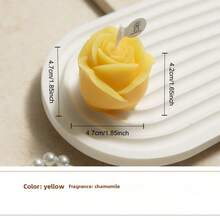 1pc Flower Shaped Scented Candle, Red-Yellow-White-Purple-Blue, Suitable For DIY Fragrance Candles, Home Decor, Christmas Decoration, Wedding Gift