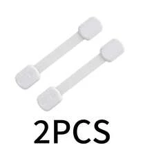 儿童橱柜锁，婴儿安全防护，可调节带扣锁，适用于橱柜、抽屉、冰箱、烤箱、马桶座圈和垃圾桶，无需钻孔，家用婴儿安全锁（2-10个装），婴儿安全橱柜锁，可调节婴儿安全带扣锁 - 彩色 - 查看 13