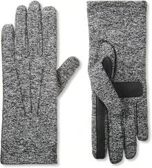 Isotoner Women's Spandex Cold Weather Stretch Gloves With Warm Fleece Lining - Cây thạch nam đen - Xem 1