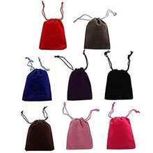 30pcs/20pcs/10pcs/1pc Wedding Party DIY Material Package Box - Velvet Jewelry Pouches, Gift Drawstring Bags, Black Gift Packaging Bags For Valentine's Day, Mother's Day - Black - View 8