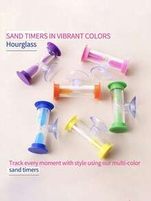 5pcs Unbreakable Plastic Mini 2-Minute Timer With Suction Cup, Rotatable, Suitable For Brushing Teeth, Kitchen, Games, Classroom And More - Multicolor - View 4