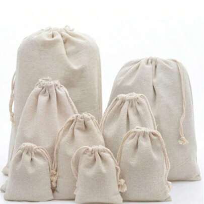 5 szt./10 szt. lnianych torebek ze ściągaczem, torby do pakowania prezentów na imprezy świąteczne, imprezy, wesela, urodziny, biżuterię, kosmetyki, słuchawki, przechowywanie powerbanków, opcje wielorozmiarowe