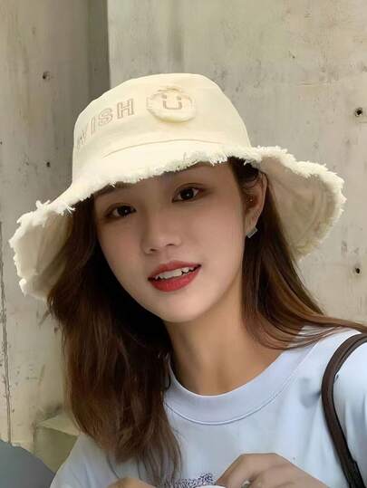 女士大檐帽日式防晒百搭渔夫帽夏季时尚防晒帽