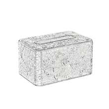 Wave Pattern Paper Towel Box, Transparent Glacial Patterned Tissue Box For Living Room Table - Multicolor - View 4