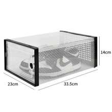 1/6/9 Pack Large Shoe Storage Box Organizer For Closet, Versatile Clear Plastic Stackable Sneaker Shoe Rack Containers Bins Holders, Portable Closet Organizers And Storage