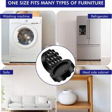 Almofadas antivibração para máquina de lavar - Impede que a lavadora e a secadora se movam ou andem - Evita ruído e transferência de vibração - Tapete de borracha estabilizador antivibração para os pés - Pacote com 4