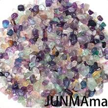 Fluorite Crystal Beads For Jewelry Making 400 Pcs Natural Chip Stone Beads 58mm Beads For Bracelet Crafts Irregular Gemstones Loose Rocks Bead Hole Drilled DIY