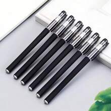 15 支速干中性笔，0.5 毫米，黑色墨水 - 书写流畅，超干，口袋夹设计圆珠笔，非常适合签名、办公室和学校使用