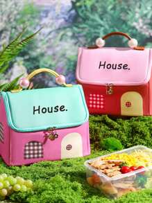 1pc Large Capacity Insulated Lunch Bag, PU Material With Zipper, Waterproof And Leakproof, Portable Use Design For Men And Women, Suitable For Office, School, Picnic, Beach - Refrigerable Cooler Bags For Teens, Adults, Teachers