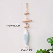 Madebyblanc 2 Mảnh Gỗ Cổ Điển Bờ Biển Cá Gỗ Chạm Khắc Thủ Công Thích Hợp Cho Trang Trí Tường Hàng Hải Và Đạo Cụ Chụp Ảnh Để Tặng Cho Bạn Bè Và Gia Đình - màu nâu - Xem 21