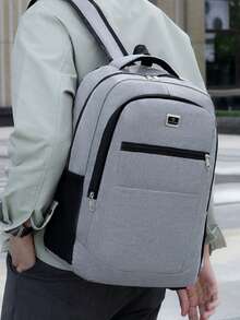 Nuovo zaino per laptop leggero, adatto per la scuola e i viaggi - Cinghie per le spalle regolabili, design multi-scomparti - Zaino casual in poliestere durevole per ragazzi e ragazze, chiusura con cerniera sicura, zaino per studenti, stile minimalista, struttura robusta