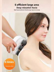 6 Head Massage Gun Deep Tissue With 9 Levels & 9 Modes, Professional Handheld Massage Gun, Electric Massager Tool For Legs, Arms, Waist, Back, Buttocks - Full Body Muscle Pain Relief, Ideal Gifts For Women, Men, Mom, And Dad