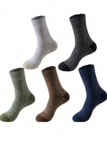 5 par damskich grubych termicznych skarpetek z podszewką z polaru, ciepłe zimowe skarpetki sportowe do uprawiania sportów na zewnątrz i wewnątrz