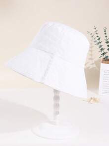 1pc Solid Color Bucket Hat, Large Brim Sun Protection Fishing Cap,Foldable Packable, Lightweight Hand Washable,Unisex For Outdoor Travel Beach Summer Vacation Spring-Summer,Autumn Accessory - Multicolor - View 6