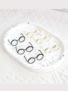 5pcs Mini Eyeglass Frame (35mm) - Multicolor Craft Accessories For Soft Sculpture, Amigurumi And Textile Arts, Miniature Eyeglass Decor For Craft Projects - Multicolor - View 9