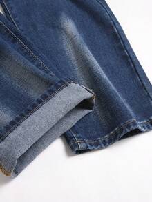 Fashion Design Straight-Leg Jeans Teen Boy - Medium Wash - View 9