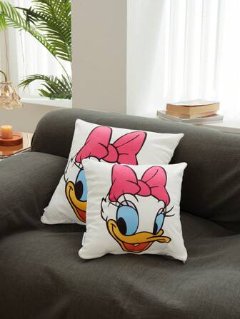Disney 1 pièce Jolie Taie d'oreiller décorative, coussin doux pour canapé, lit, voiture, bureau, cadeau pour la Saint-Valentin, remise de diplôme, dortoir scolaire, rentrée des classes, avec rembourrage, convient pour le bureau, la classe, la chaise, le canapé, la chambre, portable, toutes saisons