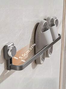 No-Drill Bathroom Shoe Organizer – Strong Suction Cup Mount – Holds 3-4 Pairs – Space-Saving Design