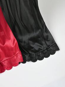 2-Pack Of Satin Nightgowns With Guipure Lace Trim, For A Relaxing Getaway - Nhiều màu - Xem 4