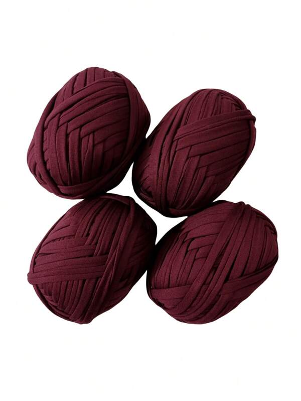 4 gomitoli di filato di poliestere premium da 100 g e 30 m di lunghezza, ideale per progetti fai-da-te, magliette, pantofole e ceste, strisce di tessuto fatte a mano per tessitura, fai-da-te, borse, giocattoli, scarpe, tappeti, organizzazione di ceste e fili