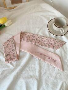 6件套女士碎花真丝围巾发带，休闲优雅百搭日常礼物装饰发饰头带，适合女性、学生、大学生秋季配饰、秋冬季度假穿搭，女士头巾柔软头巾夏季穿搭 - 彩色 - 查看 6