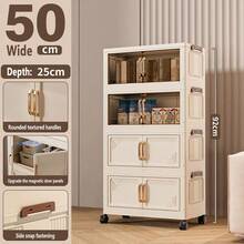 5/4/3/2/1 Warstwowa składana szafka do przechowywania, zabawka do salonu, przekąska, szafka na drobiazgi, wielowarstwowa plastikowa szafka do przechowywania, meble domowe - Wielokolorowe - Zobacz 32