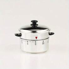 60 Minute Adjustable Mechanical Timer - Retro Metal Design With Black Base And Clear Cover, Battery-Free, Suitable For Cooking, Countdown, Home Or School Use, Durable And Multipurpose, Kitchen Accessory