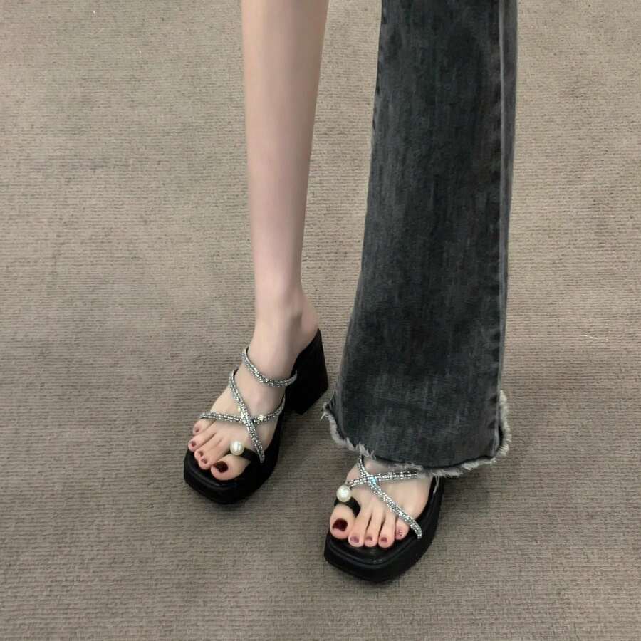 Women Sport Sandals - 千鳥格黑色 - 查看 1