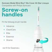 Toothbrush Replacement Heads Compatible With Philips  E-Series      Screw-On Electric Toothbrush Handle Head Come With Hygienic Caps, 3 Count, Green - trắng - Xem 2