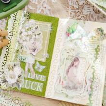 60 件/套空心矩形蕾丝贴纸，复古风格，白色牛皮纸，剪贴簿 DIY 边框装饰，适用于学校用品，返校 - 6款組合(60張) - 查看 7